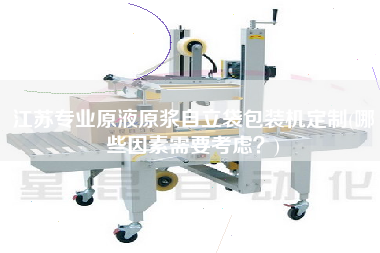 江蘇專業原液原漿自立袋包裝機定制(哪些因素需要考慮？)